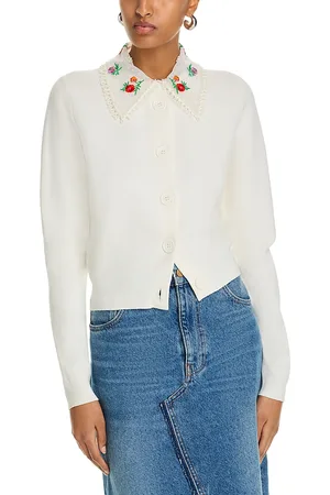 Essentiel Antwerp Embroidered Collar Cardigan