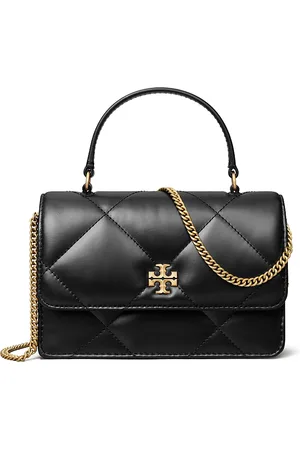 Tory Burch Mini Kira Diamond Quilt Top Handle Chain Wallet