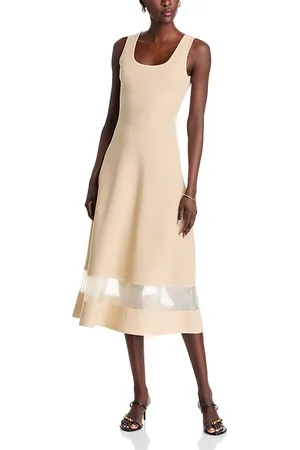 Misook Modern Fit & Flare Midi Dress