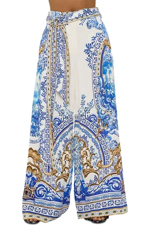 Camilla Scarf Belt Wide Leg Pants