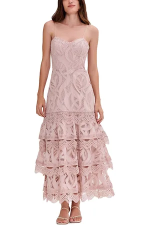 PATBO Aura Lace Floral Midi Dress