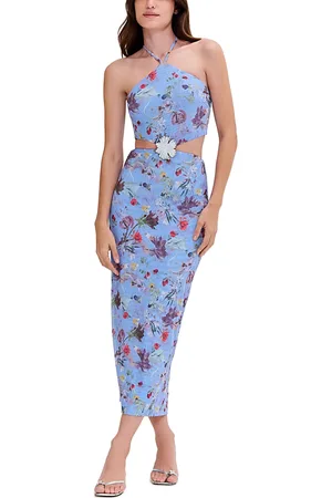 PATBO Lily Flower Halter Neck Dress