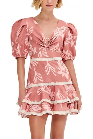 PATBO Puff Sleeve Mini Dress
