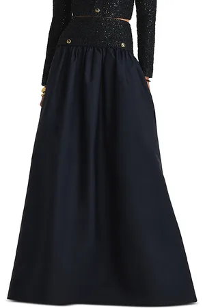 ST. JOHN Metallic Knit Maxi Skirt