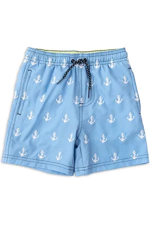 Shade Critters Boys H2O Embroidered Anchors Swim Trunks