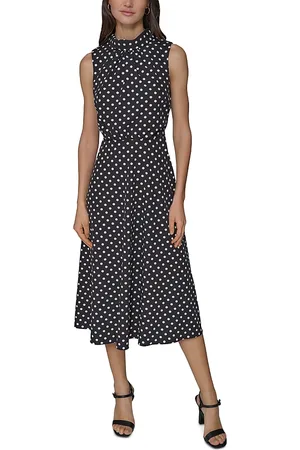 Karl Lagerfeld Mock Neck Midi Dress