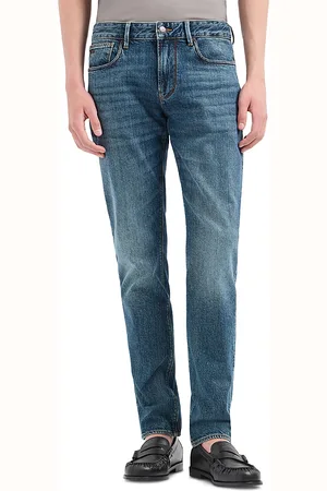 Emporio Armani Slim Fit Washed Jeans in