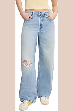 GOOD AMERICAN Good Standard High Rise Baggy Jeans in Indigo886