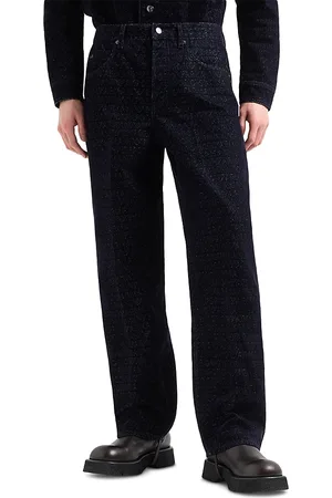 Emporio Armani Loose Fit Flocked Logo Jeans in