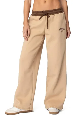 Edikted Contrast Embroidered Sweatpants