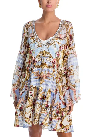 Camilla Silk Printed A-Line Dress