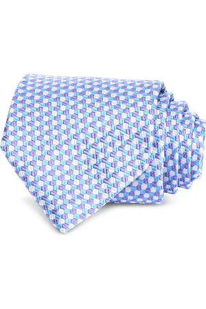 David Donahue Classic Silk Geometric Tie