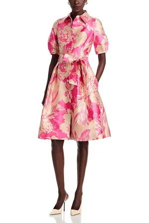 Teri Jon by Rickie Freeman Floral Embossed Dress