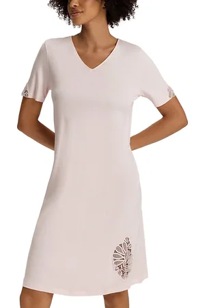 Hanro Belina Cotton V Neck Nightgown