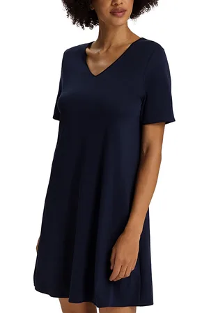 Hanro Cotton Silk V Neck Nightgown
