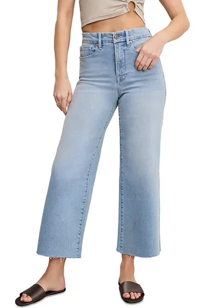 GOOD AMERICAN Palazzo High Rise Light Compression Jeans in Indigo862