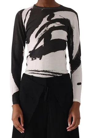 Jason Wu Long Sleeve Artwork Sweater