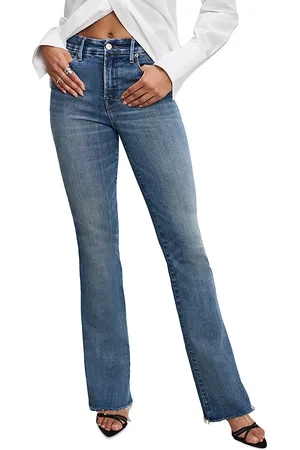 GOOD AMERICAN Soft Tech Good Classic High Rise Bootcut Jeans in 863