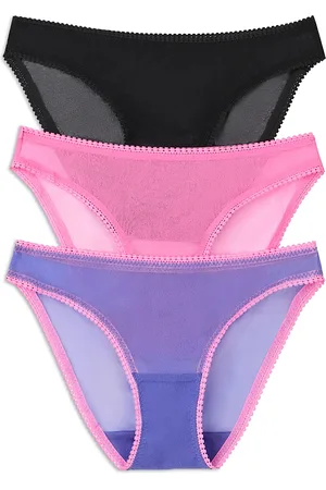 On Gossamer Mesh Hip Bikinis, Set of 3