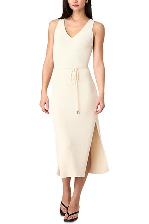 French Connection Terry Spun V Neck Midi Dress