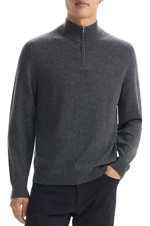 THEORY Hilles Quarter Zip Cashmere Sweater