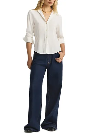 ST. JOHN Silk Crepe De Chine Blouse