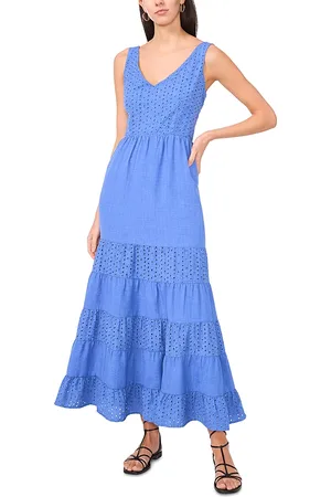 Vince Camuto Eyelet Tiered Maxi Dress