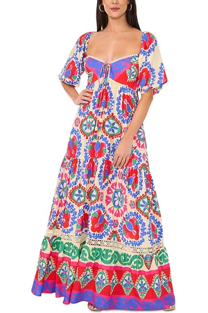 Vince Camuto Printed Tiered Maxi Dress