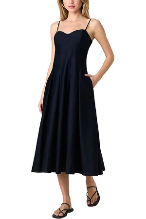 French Connection Sateen Pleated Midi Dress
