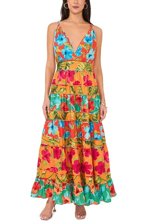 Vince Camuto Printed Tiered Maxi Dress