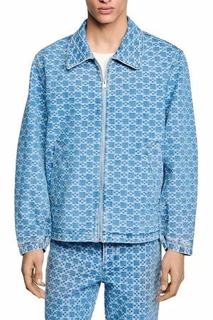 Sandro Square Cross Denim Jacket