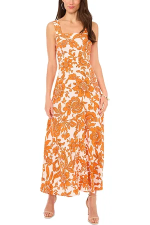 Vince Camuto Floral Square Neck Maxi Dress
