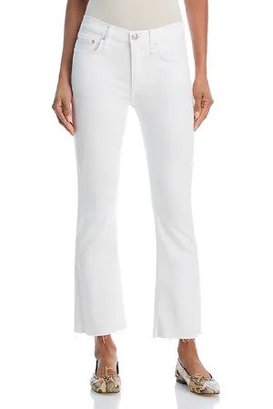 RAG&BONE Flexi Peyton High Rise Ankle Bootcut Jeans in Optic White