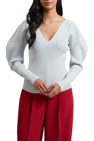 Ted Baker Amelyaa Ribbed Sculpted Sleeve Sweater