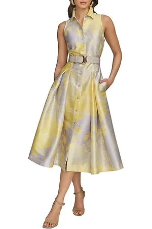 DKNY Belted Sleeveless Shirtdress