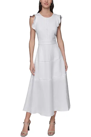 Karl Lagerfeld Round Neck Midi Dress