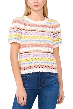 CE&CE Pointelle Stripe Top
