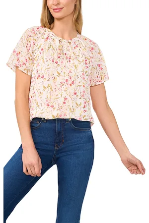 CE&CE Floral Raglan Flutter Sleeve Top
