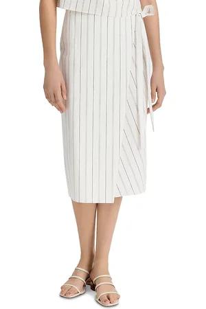 Vince Seedling Striped Wrap Skirt
