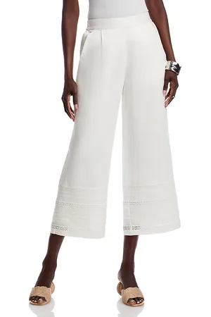 ELIE TAHARI Embroidered Eyelet Pants