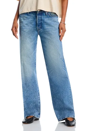 Mother The Dodger High Rise Button Sneak Jeans in