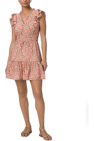 Paige Muriel Smocked Mini Dress