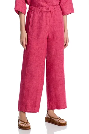 Eileen Fisher Linen Wide Ankle Pants