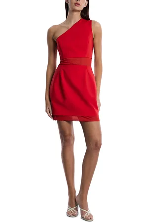 BCBG Max Azria One Shoulder Mini Dress