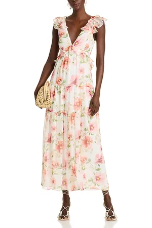 Aqua Ruffle Maxi Dress