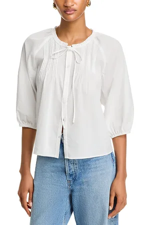 WAYF Maisy Pintuck Blouse