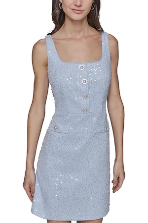 Karl Lagerfeld Sequin Tweed A Line Dress
