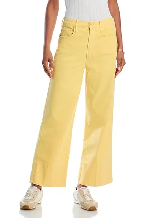 Mother The Maven High Rise Wide Hem Ankle Jeans in