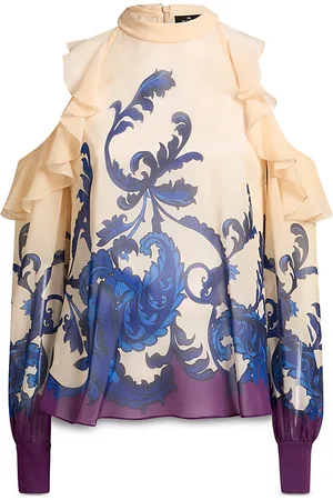 Etro Silk Cold Shoulder Top