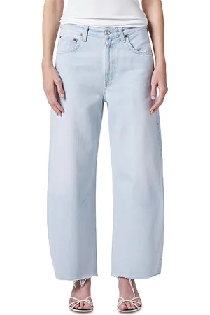 AGOLDE Low Curve Fray Mid Rise Jeans in